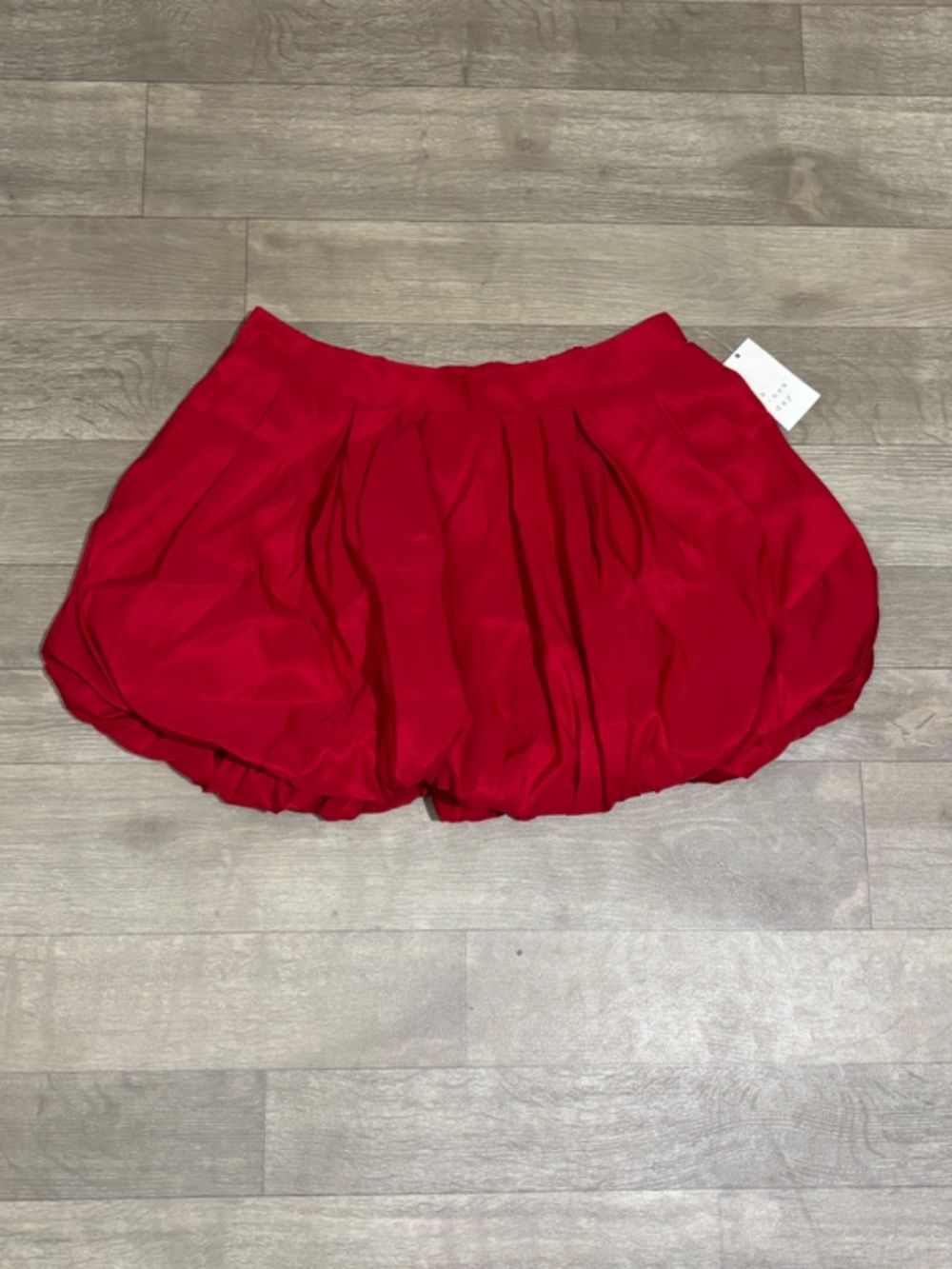 A New Day Women's Bubble Hem Mini Skirt with Hidden Pockets Red - Picture 8 of 14